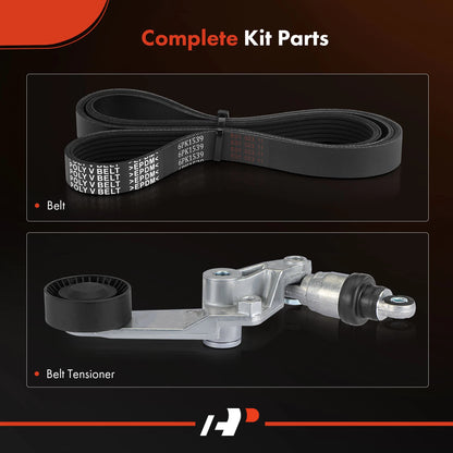 2X Serpentine Belt Drive Component Kit for Toyota Corolla Matrix (2003–2008)