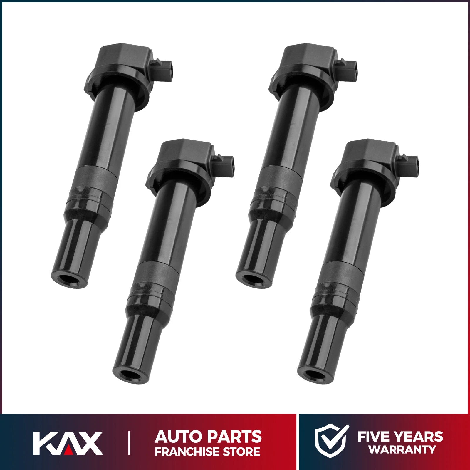 4x Ignition Coils for Hyundai Accent and Kia Rio (2006–2011)