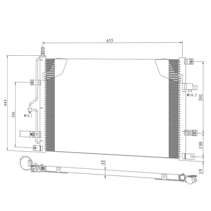 A/C Condenser Replacement Repair Part for Volvo S60 (2001–2005)