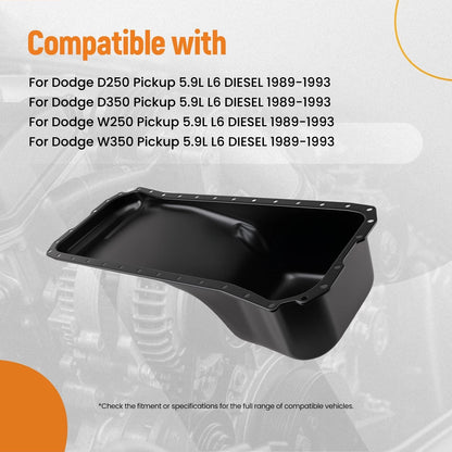 Engine Oil Pan Kit for Dodge D350 W350 (1989–1993)