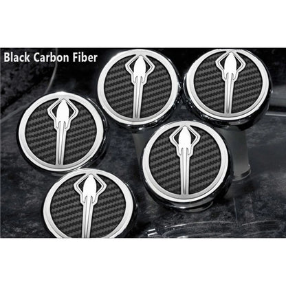 Chrome Stingray Cap Covers w/Black CF Inlay for 2014-2019 Corvette Z06 Automatic
