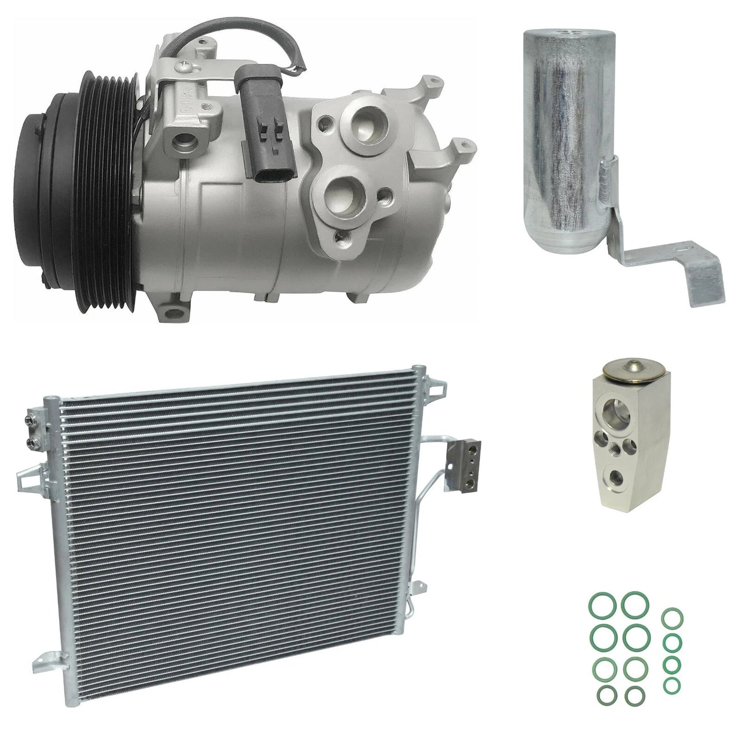 AC Compressor Kit with Condenser for Dodge Town & Country 4.0L (2010)