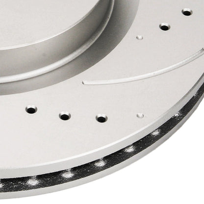 Front Brake Rotors and Ceramic Pads Kit for Nissan Rogue (2014–2017)
