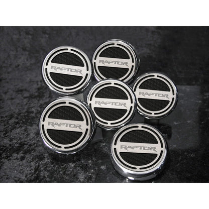 6pc Raptor Cap Covers with Yellow Vinyl Inlay for Ford F-150 (2011–2014)