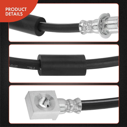 2X Rear Outer Brake Hydraulic Hose for Chevy Silverado 3500 HD (2011–2017)