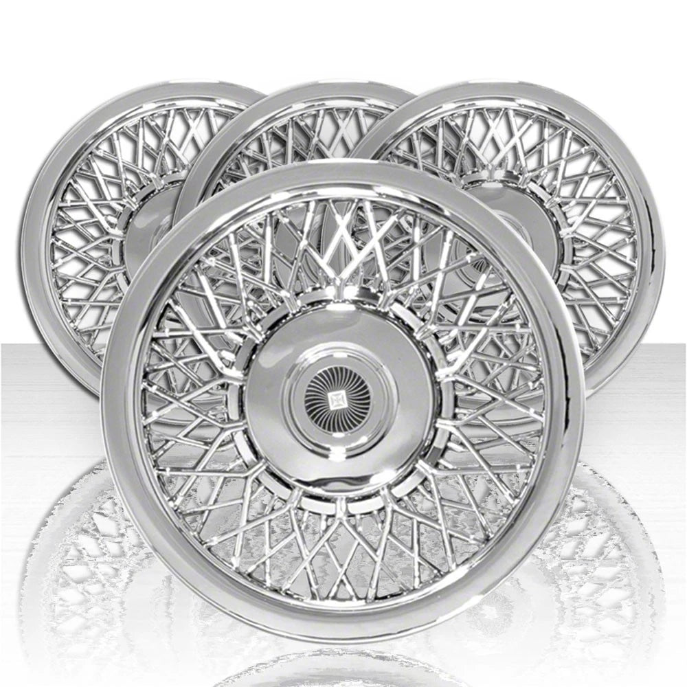 Set of Four 15" Chrome ABS Hubcap Wheel Covers (Push-on) - ARFH309