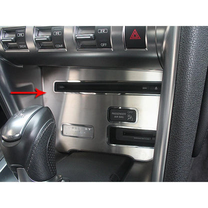 Polished/Brushed Stainless Steel CD Player Trim Plate for 2010-2013 Nissan GT-R