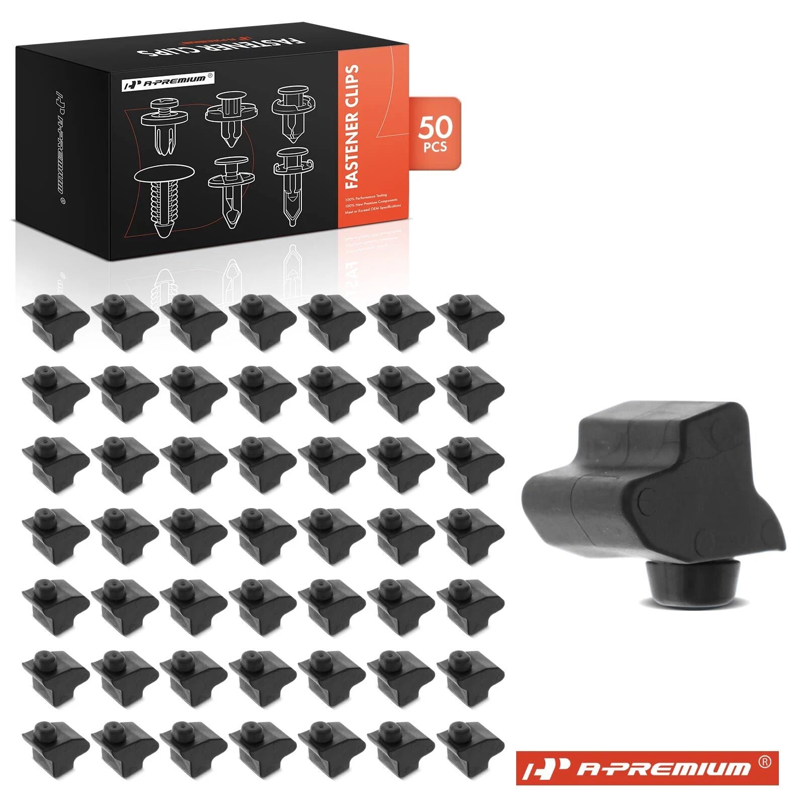 50Pcs Rubber Hood Prop Buffer Clips for Chevy GMC