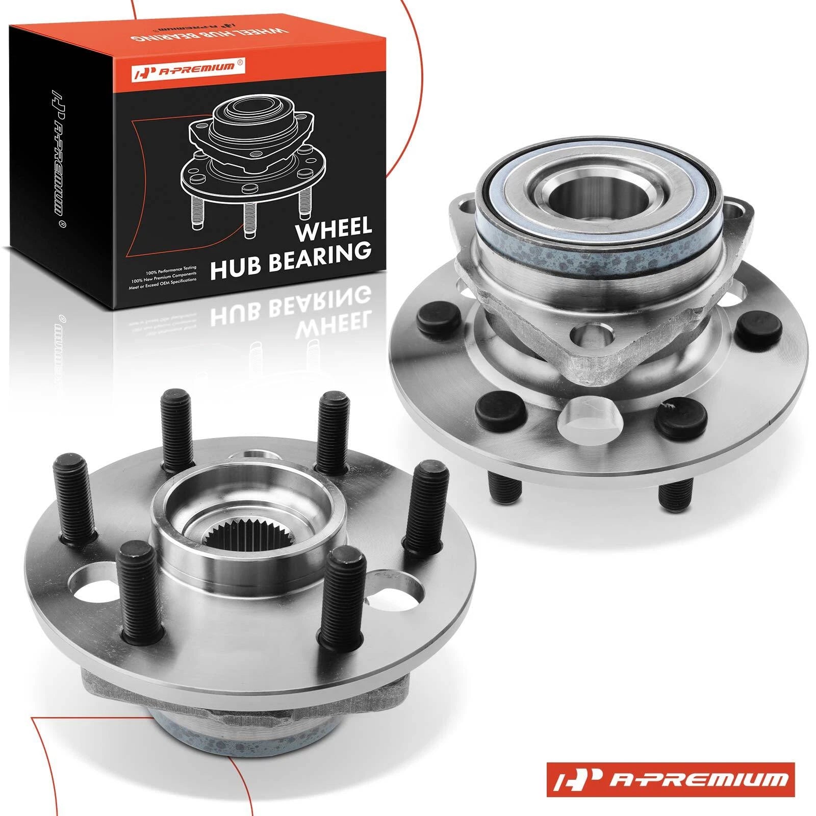 2X Front Left & Right Wheel Hub & Bearing Assembly for Chevy GMC K1500 (1988–1991)