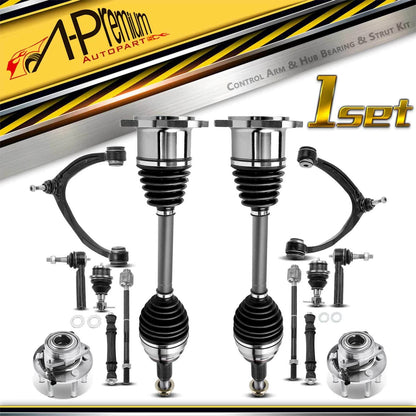 Control Arm CV Axle Wheel Bearing Kit for Chevy Silverado GMC (2014–2019)