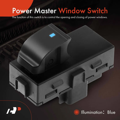 2X Rear Power Window Switch for Chevy Silverado 1500 (2007)