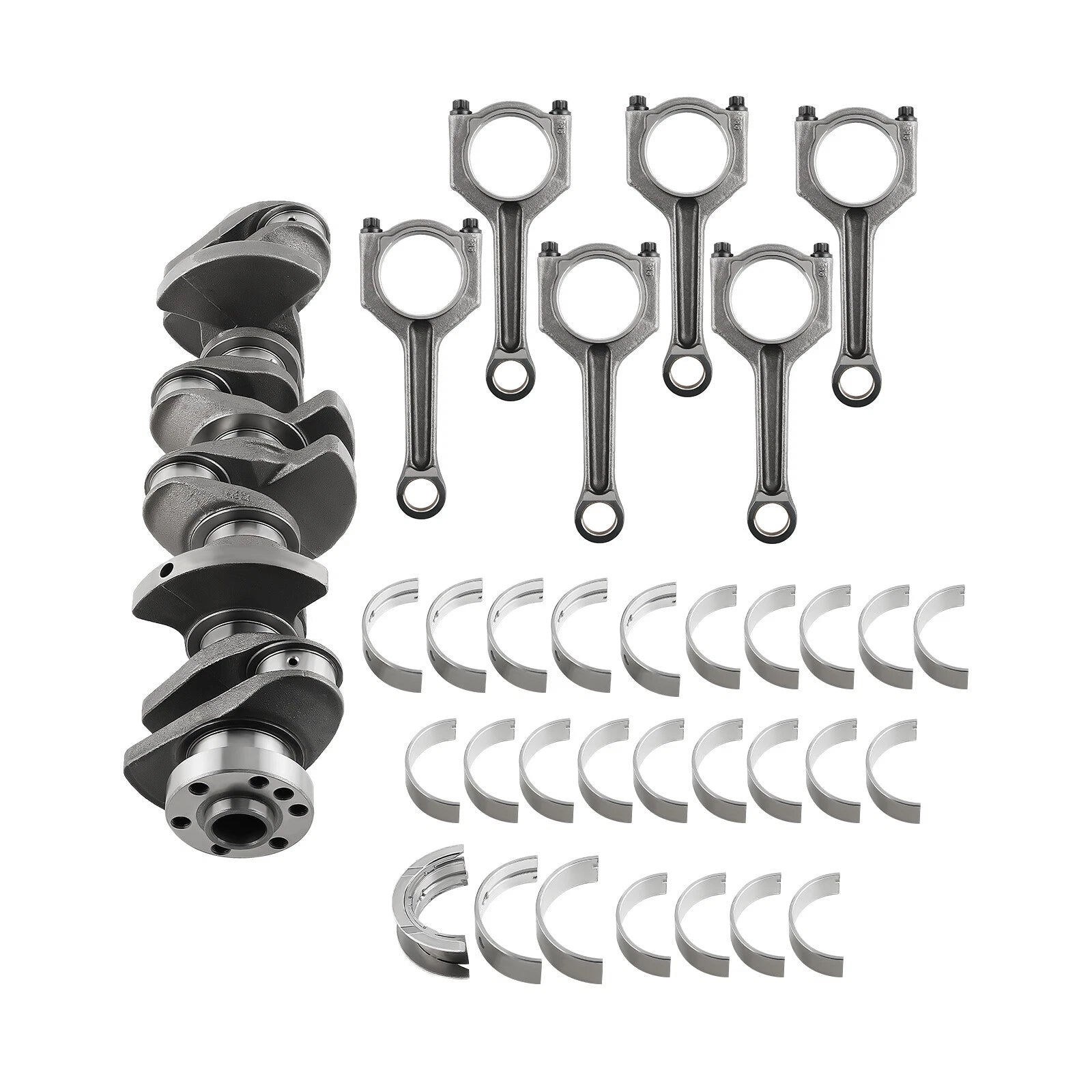 Crankshaft with Main Bearing & Connecting Rods Set for BMW 535i X3 X6 (2007–2015)