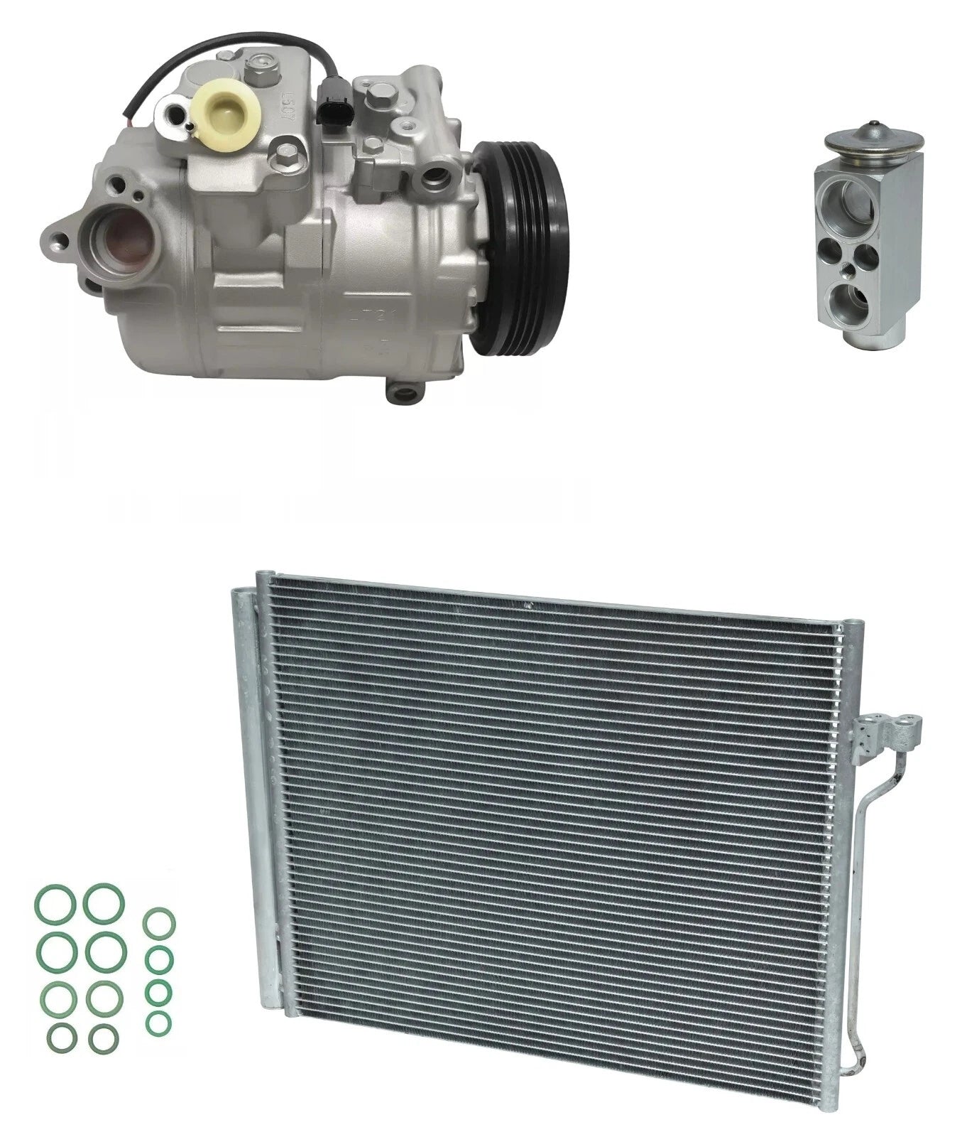 A/C Compressor Kit Replacement With Condenser for BMW 650i 2008–2013