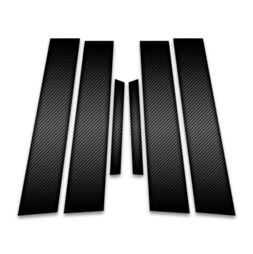 6pc Carbon Fiber Pillar Post Covers for 2012-2017 Kia Rio - SRC0761