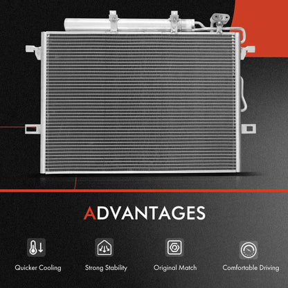 2X Radiator & AC Condenser Cooling Kit for Benz E320 E350 (2003–2009)