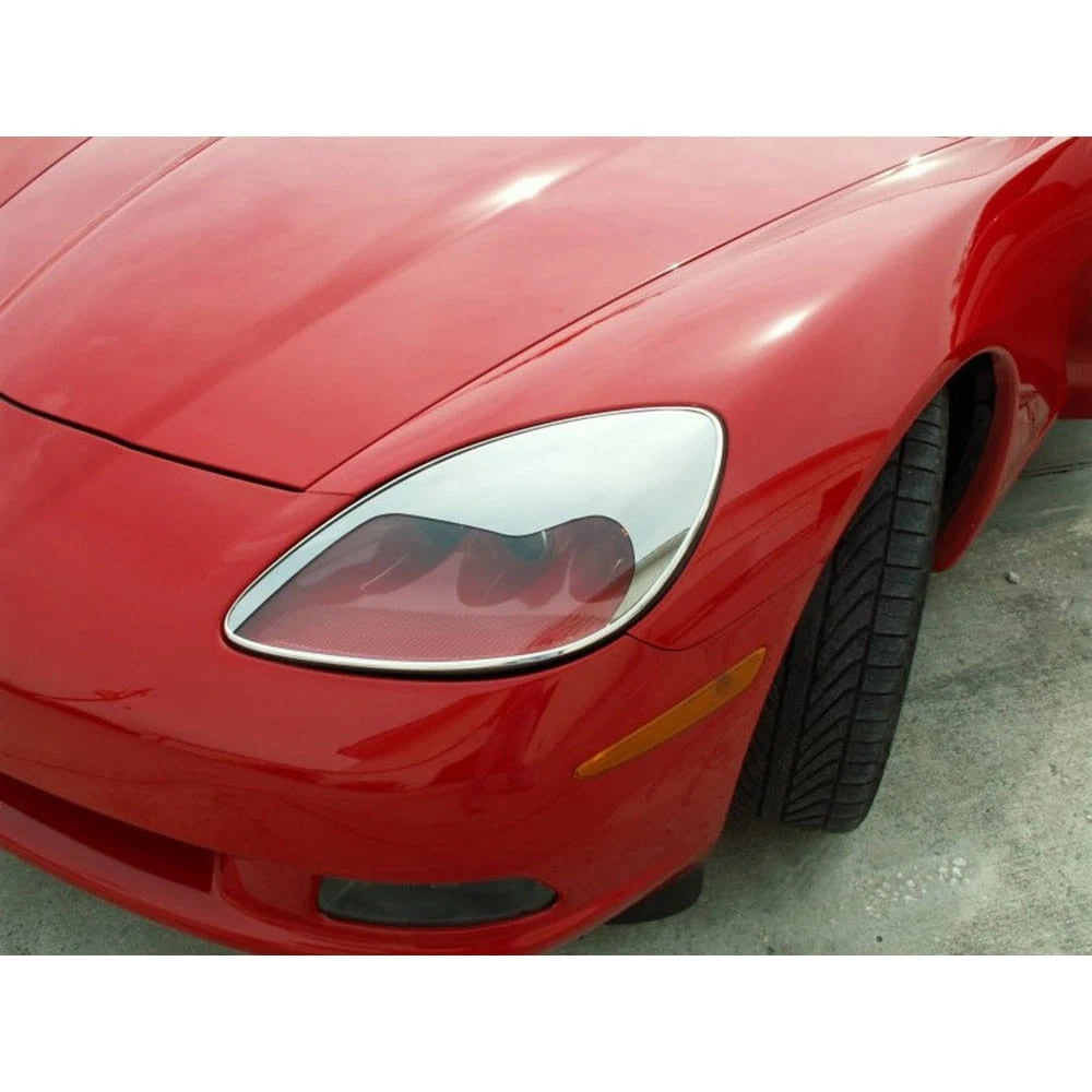 2pc Chrome ABS Aggressive Style Eyebrow Kit for 2005-2013 Chevy Corvette C6