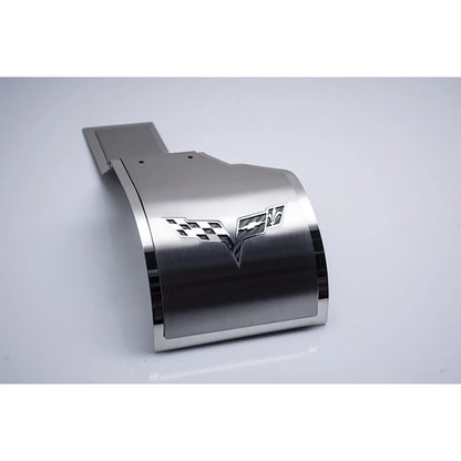 Alternator Cover w/Orange Carbon Fiber Flags Inlay for 2005-2013 Corvette Z06/GS