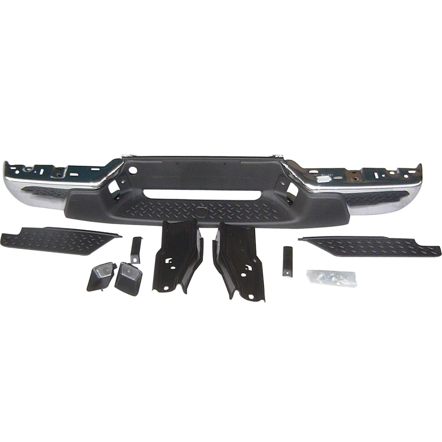 Chrome Rear Step Bumper Assembly Replacement for Toyota Hilux (2005–2015)