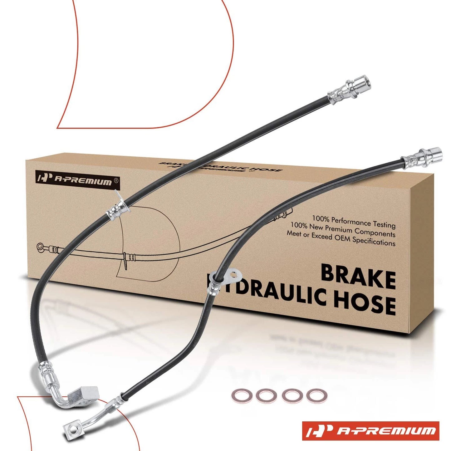 2X Front Brake Hydraulic Hose for Chevrolet Camaro (2012–2015)