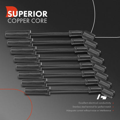 8x Spark Plug Wire Set for Chevy Corvette (2009–2011) Supercharged 6.2L