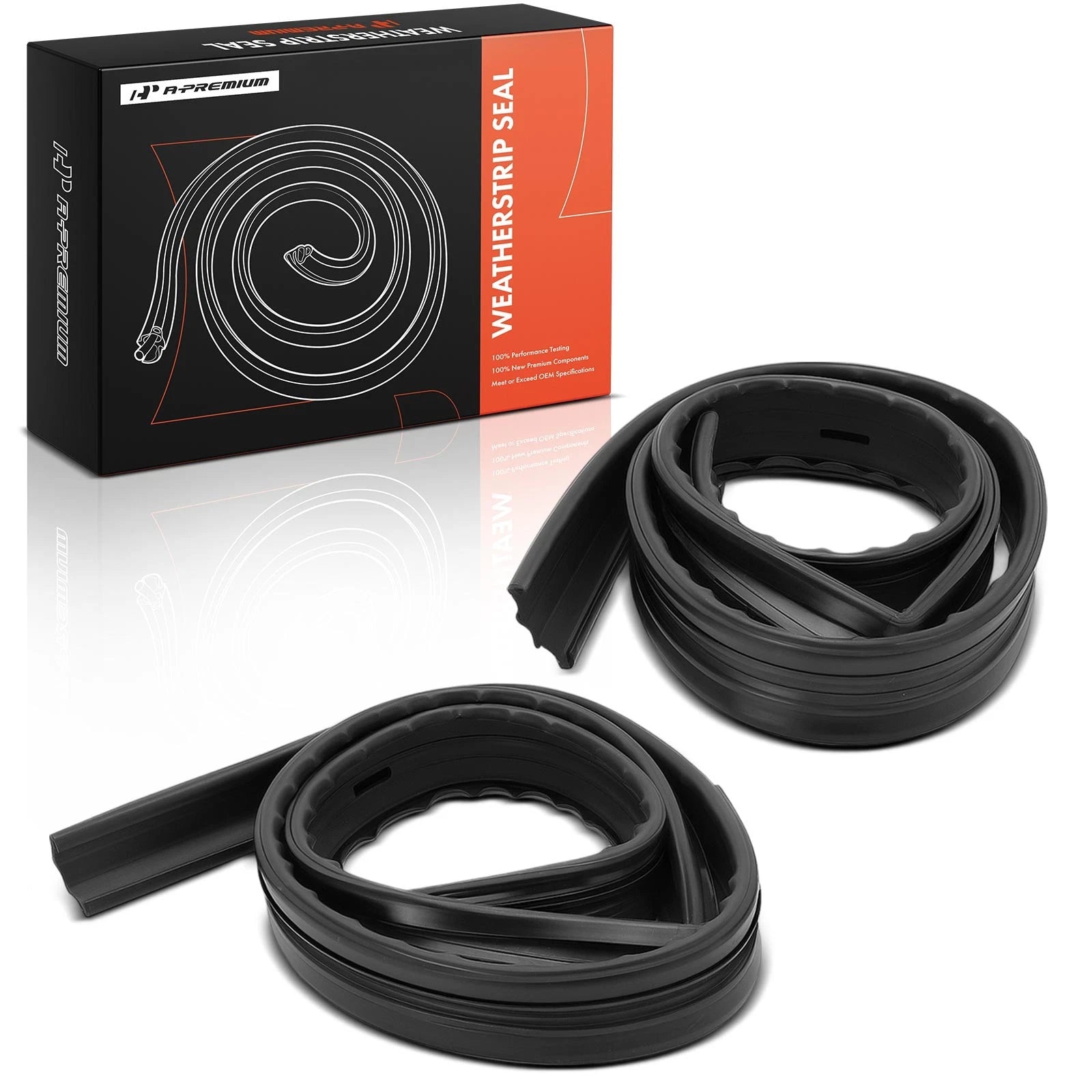 2Pcs Front Door Window Weatherstrip Seal for Chevy GMC