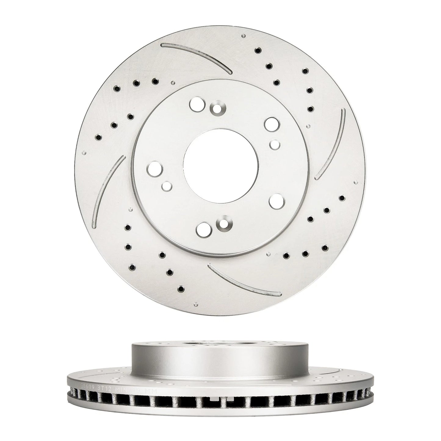 Front Drilled Slotted Brake Rotors and Ceramic Pads for Honda Civic (2015–2015)