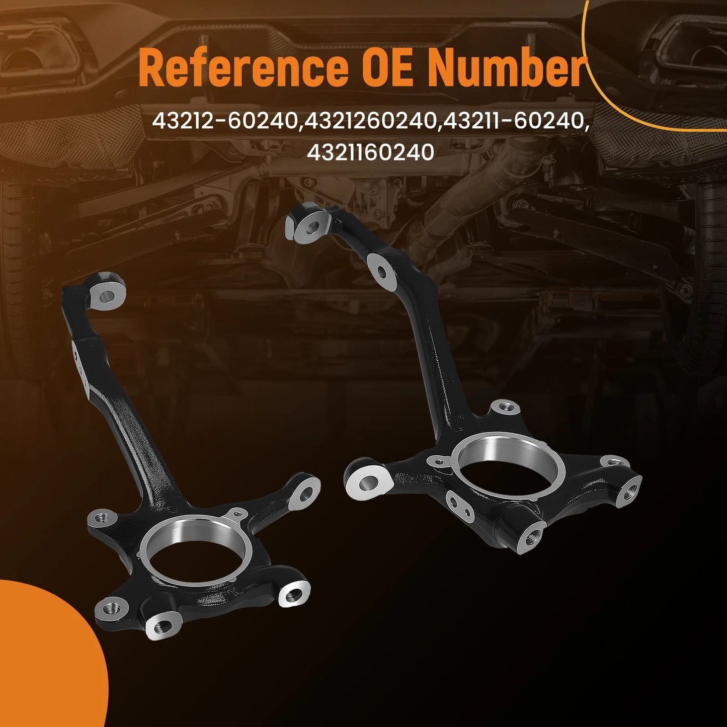 2PCS Front Left & Right Steering Knuckles for Toyota 4Runner Lexus GX460 (2015–2019)