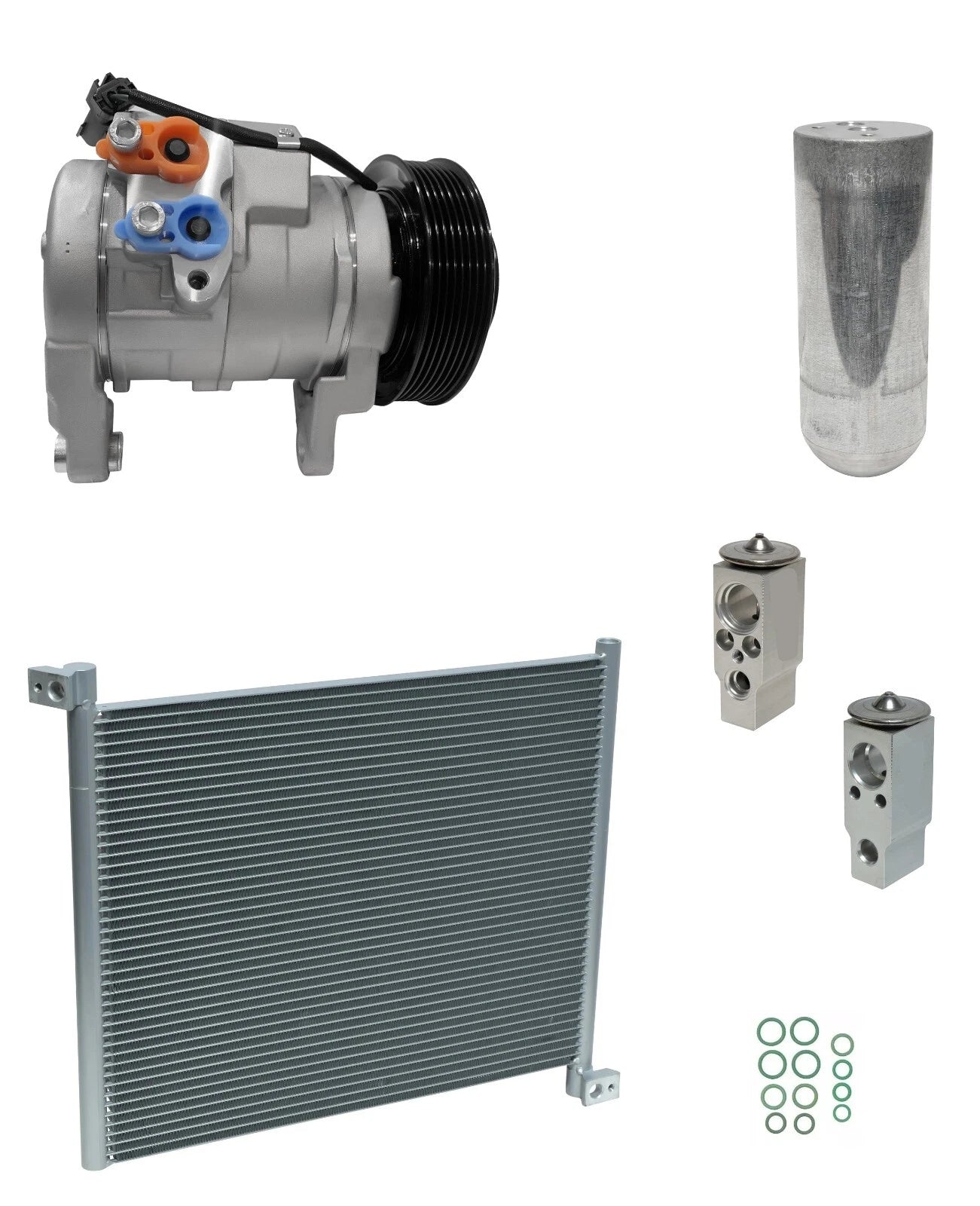 A/C Compressor Kit With Condenser for Chrysler Aspen 2007–2009 (5.7L)