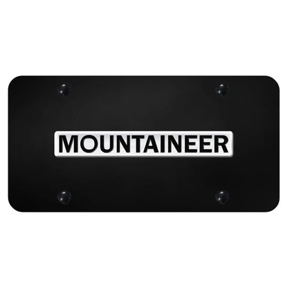 Chrome Name on Black License Plate - Officially Licensed for Mercury Mountaineer