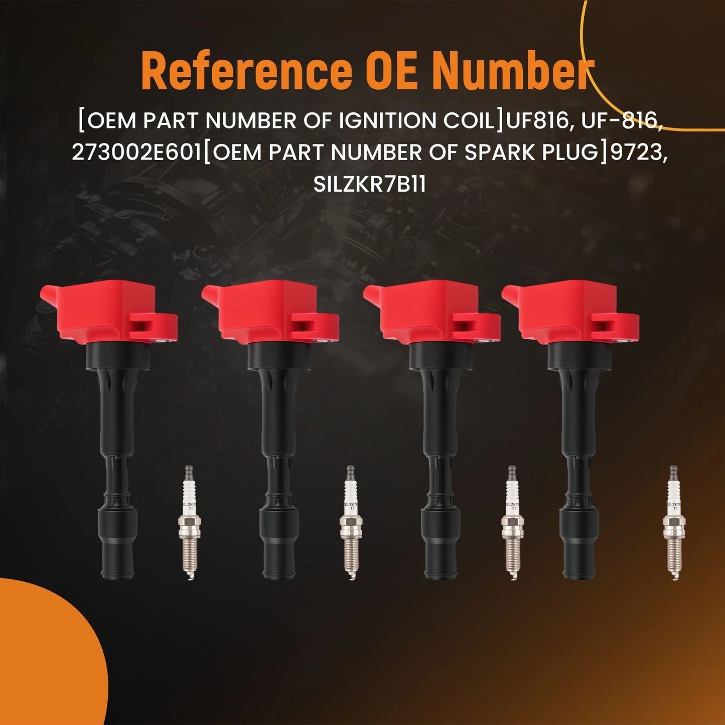Ignition Coils & Spark Plugs 4pcs for Kia Forte Koup (2017–2017)