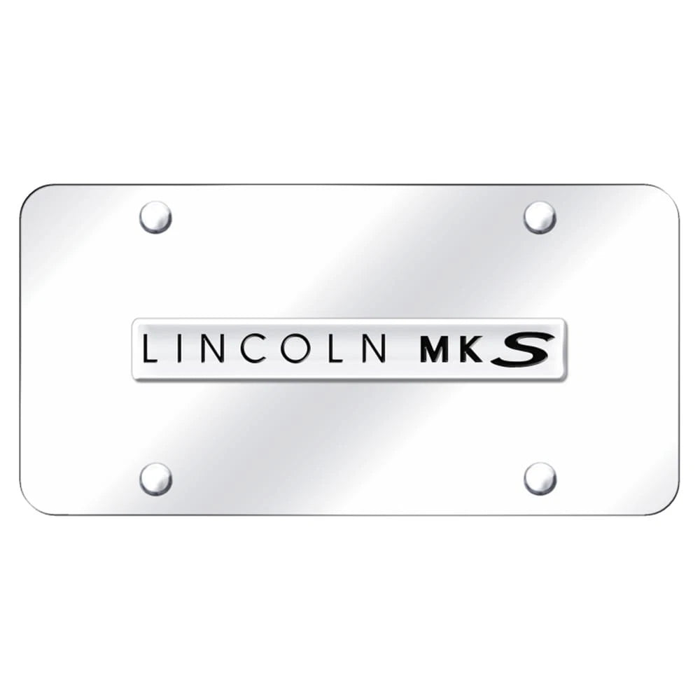 Chrome Name on Chrome License Plate - Officially Licensed for Lincoln MKS