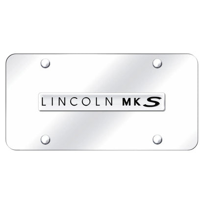 Chrome Name on Chrome License Plate - Officially Licensed for Lincoln MKS