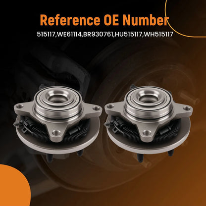 Front Wheel Bearing Set for Ford F-150 (2009–2010) 6-Bolt RWD ABS