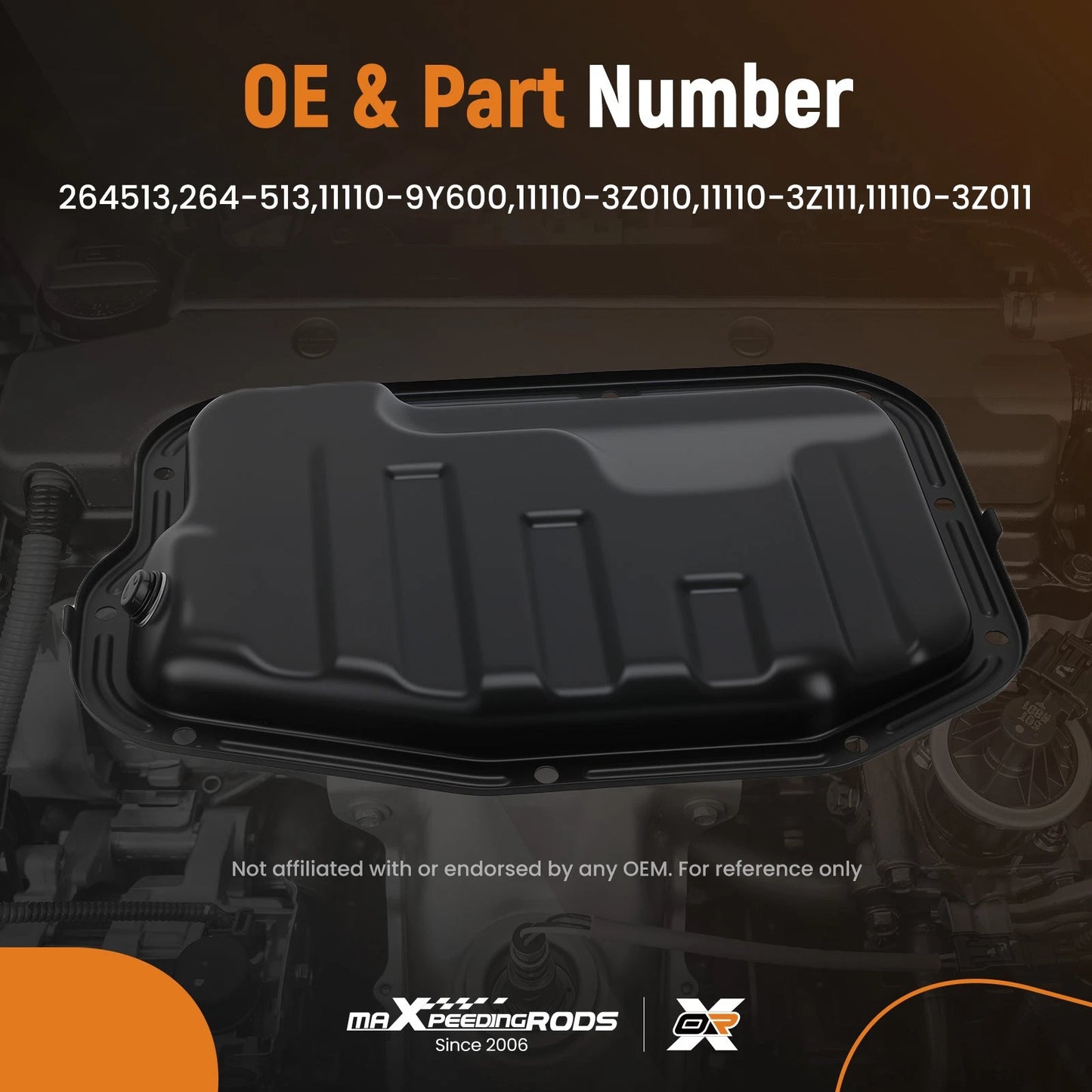 Lower Steel Engine Oil Pan for Nissan Sentra 2.5L (2002–2006)