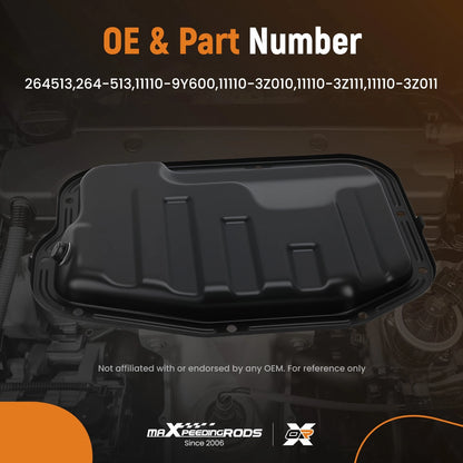Lower Steel Engine Oil Pan for Nissan Sentra 2.5L (2002–2006)