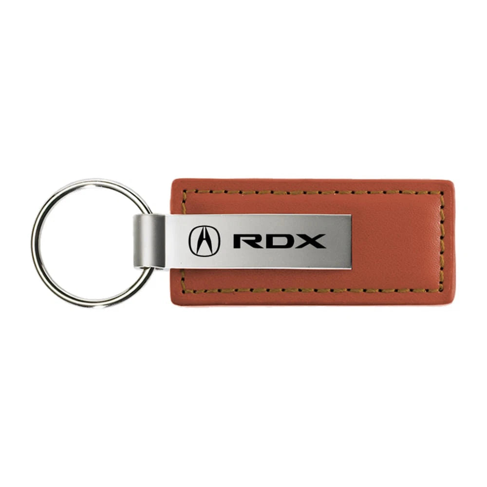 Brown Leather Keychain KC1541.RDX - Officially Licensed for Acura RDX