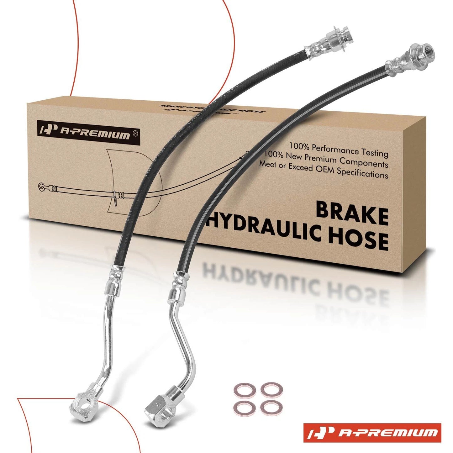 2X Front Brake Hydraulic Hose for Buick Regal, Chevrolet Lumina (1988–1996)