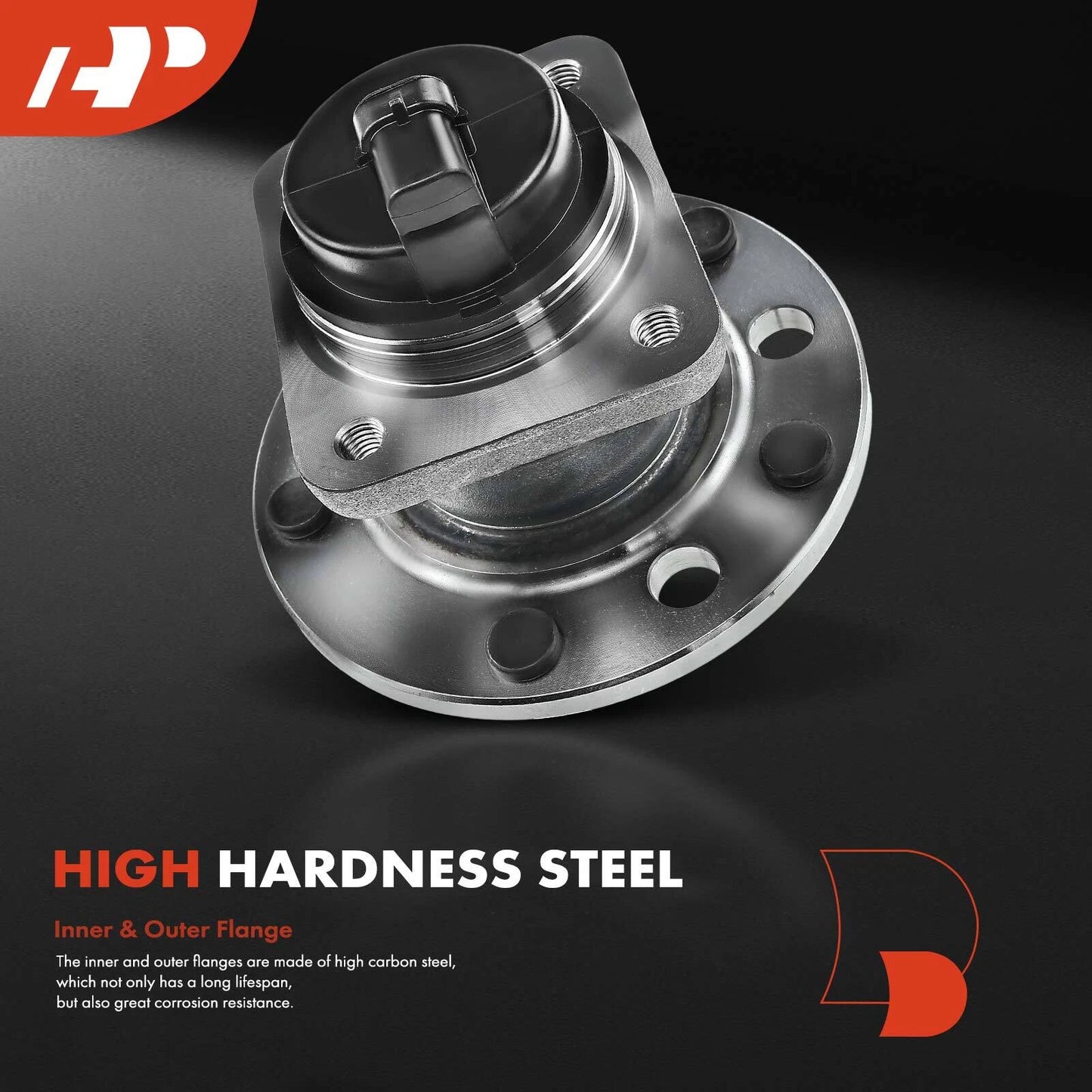 2X Wheel Hub & Bearing Assembly with ABS Sensor for Chevy