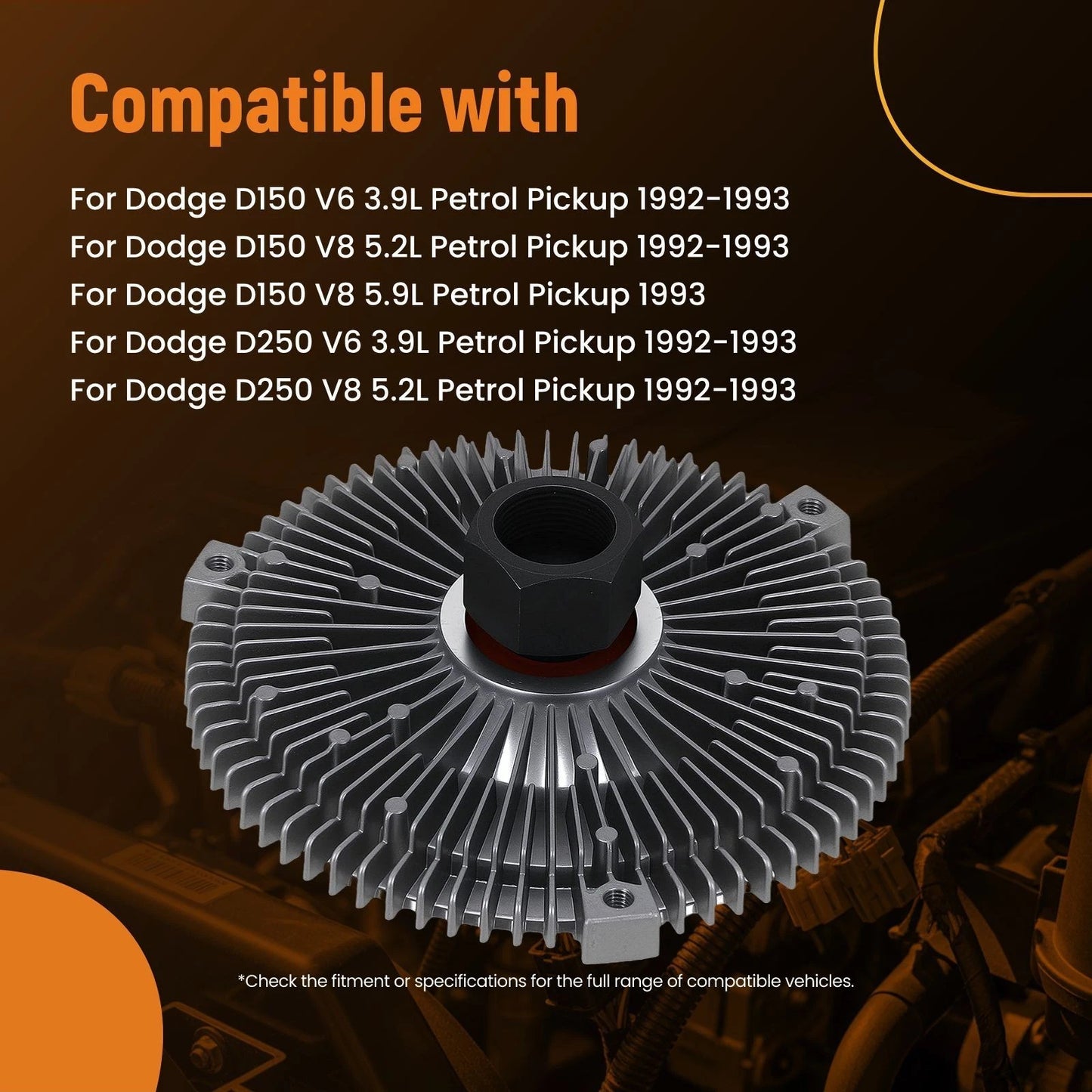 Cooling Fan Clutch for Dodge Ram 5.9L (1994–2004)