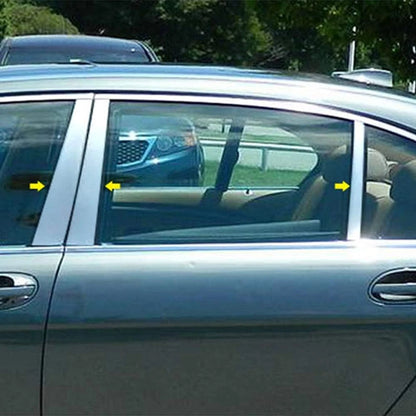 Luxury FX Chrome Pillar Post Trim 6pc for BMW 7 Series (2002–2008)