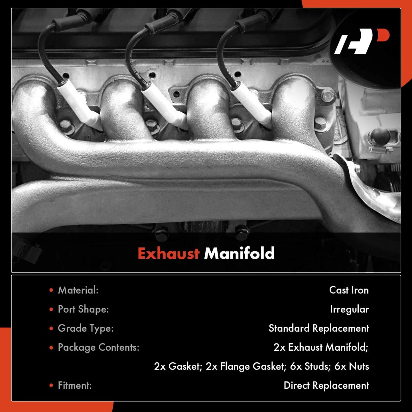 2X Exhaust Manifold for Chevy Malibu (1997–2003) Buick Olds