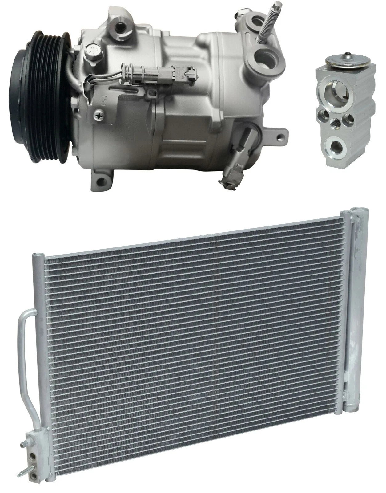 AC Compressor Kit With Condenser Replacement for Chevrolet Malibu (2016–2018)