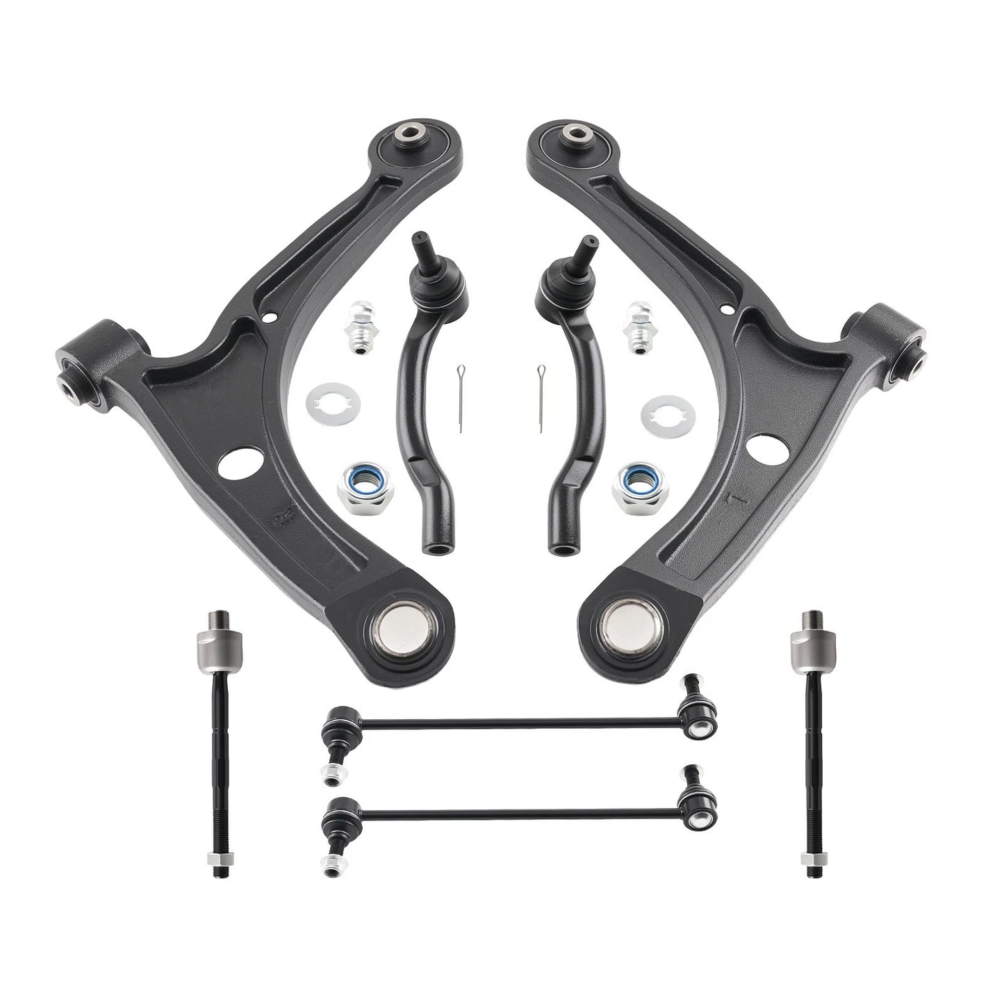 8x Front Lower Control Arms Sway Bar Tie Rods for 2001-2005 Honda Pilot
