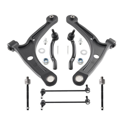 8x Front Lower Control Arms Sway Bar Tie Rods for 2001-2005 Honda Pilot