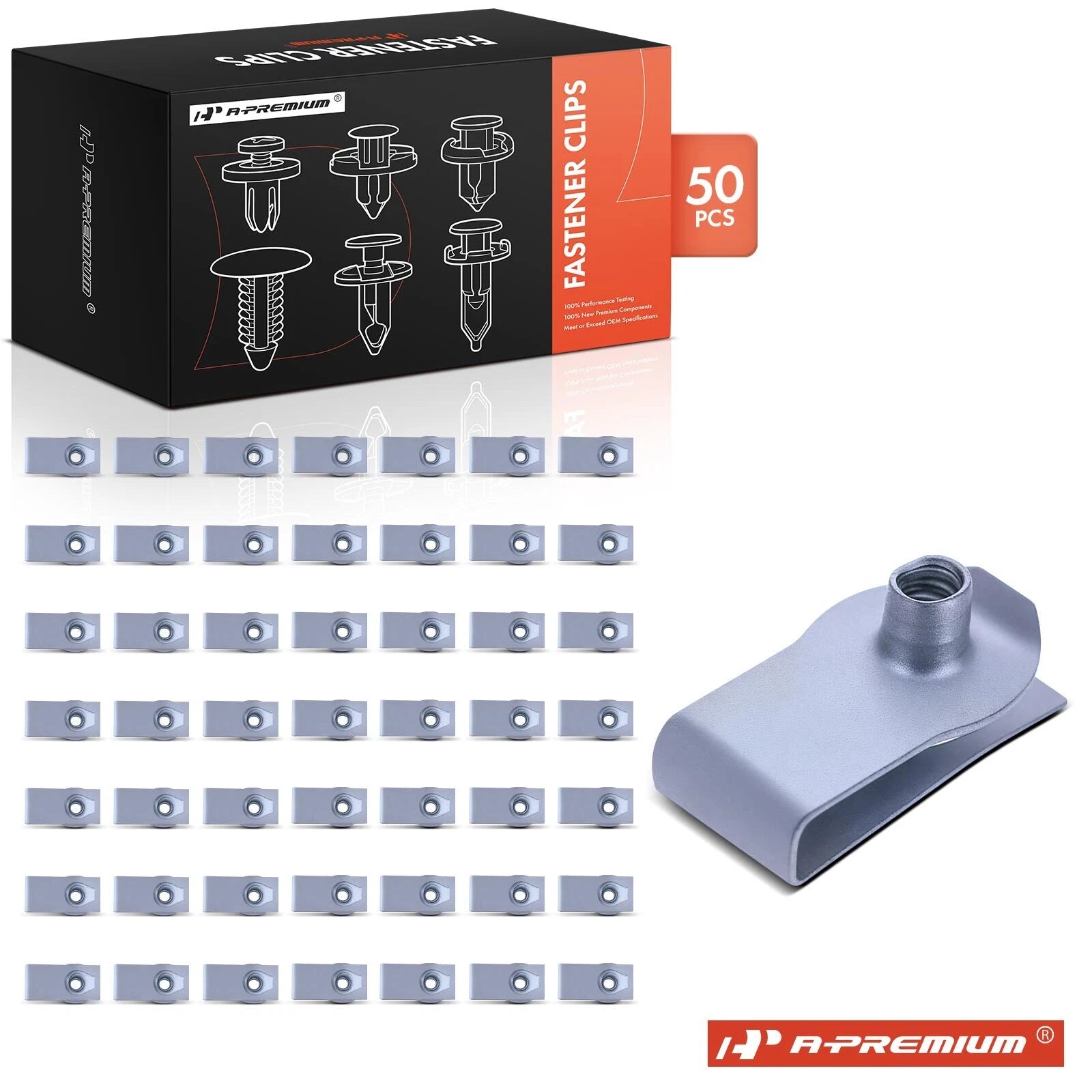 50Pcs U-Nut Zinc for Chevy GMC (Year Range Not Specified)