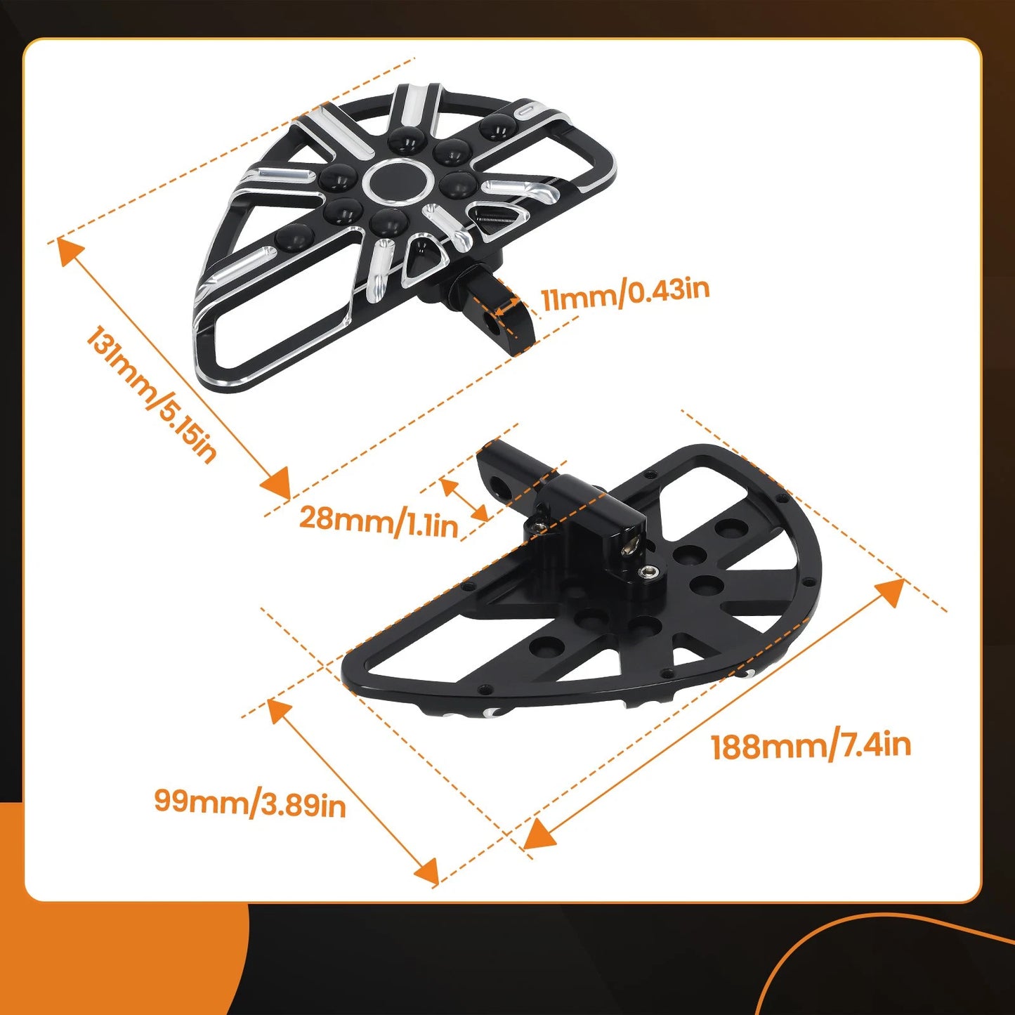 360° Rotating Foot Pegs for Harley-Davidson Softail/Touring/Dyna (2010–2020)