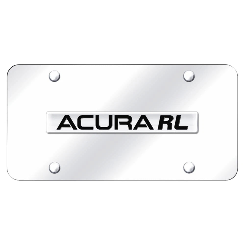 Chrome Name on Chrome License Plate - Officially Licensed for Acura RL