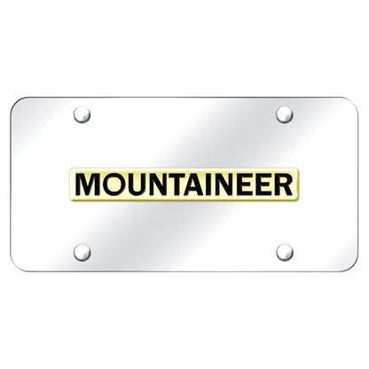 Gold Name on Chrome License Plate - Officially Licensed for Mercury Mountaineer