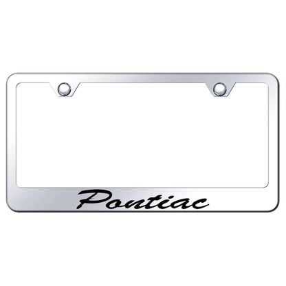 Script Name on Stainless Steel Plate Frame - Officially Licensed for Pontiac