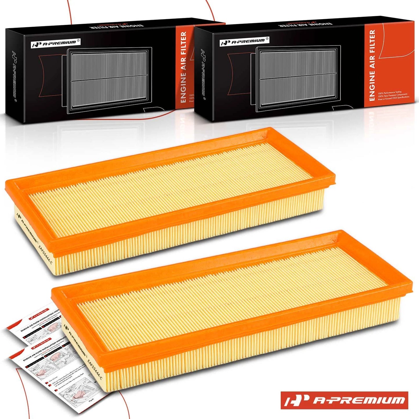 2X Engine Air Filter for Mercedes-Benz C32 SLK32 AMG (2002–2004)